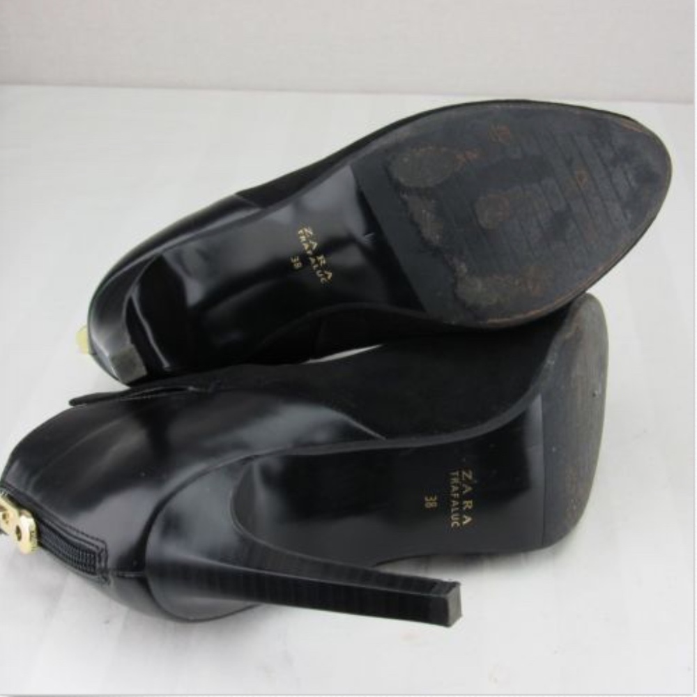 Zara Trafaluc Suede Back Zip High Heel Ankle Boot - Picture 8 of 8